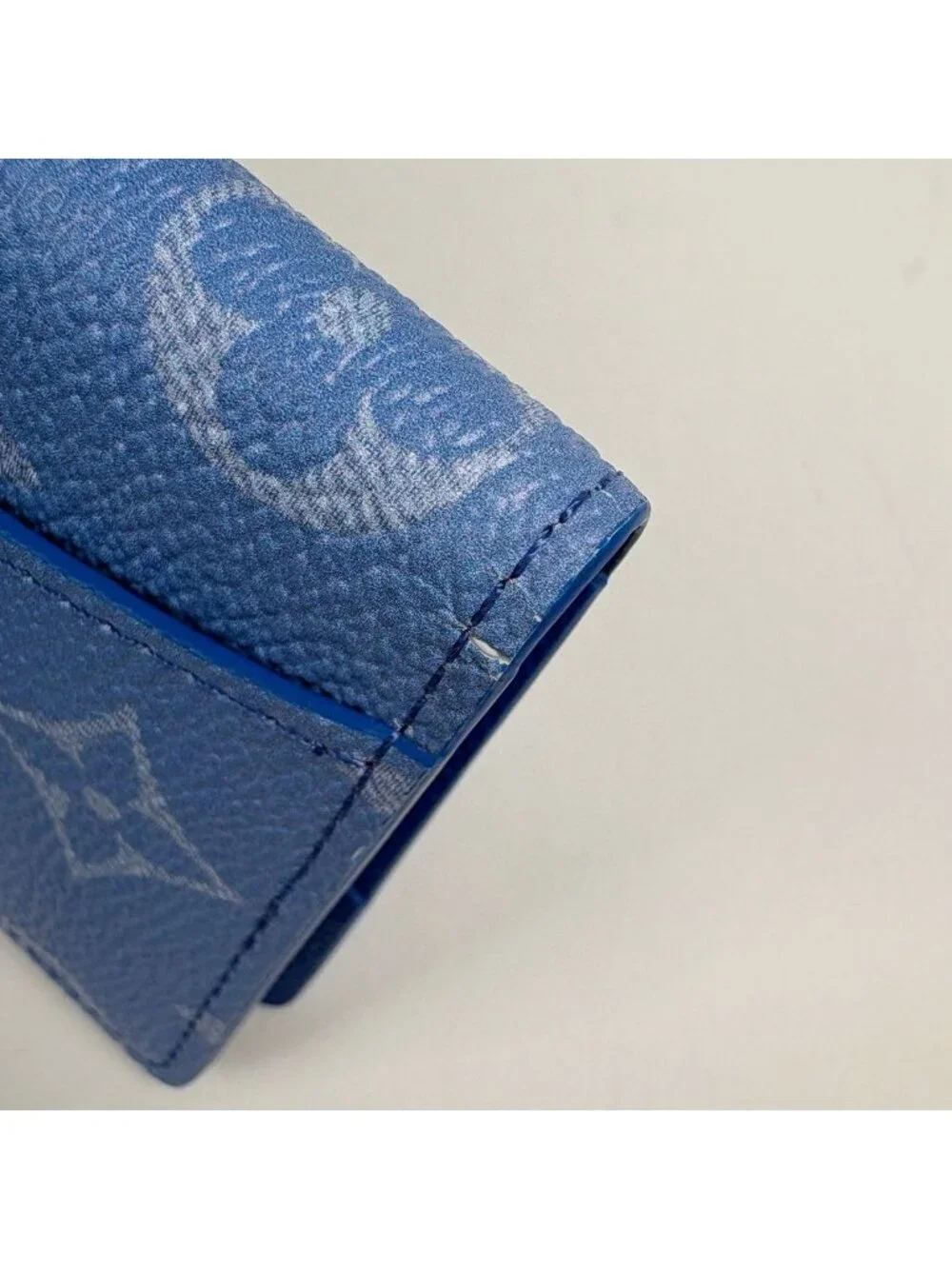 Louis Vuitton Pocket Organizer Card Case Monogram Clouds Blue